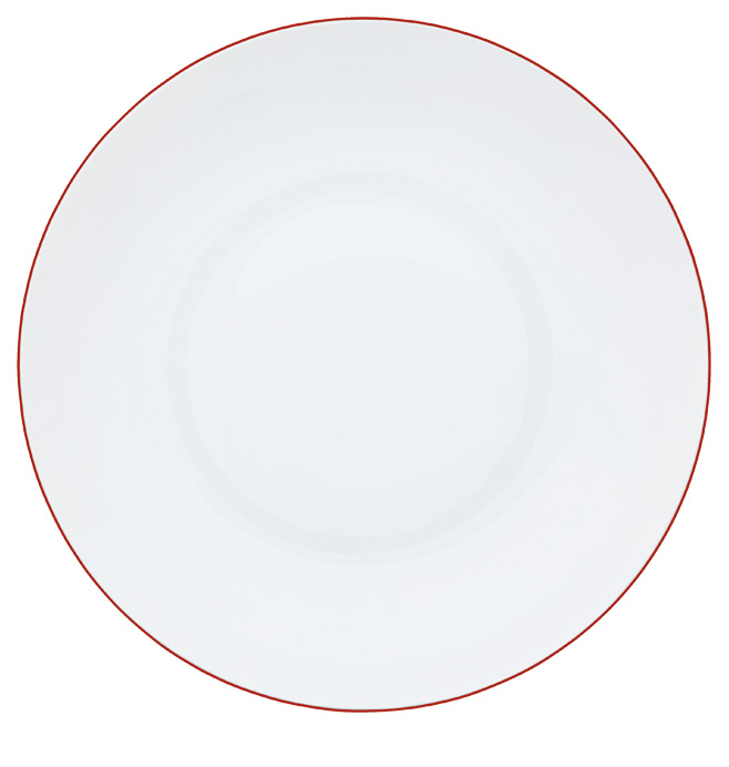 Assiette creuse rouge vermillon - Raynaud